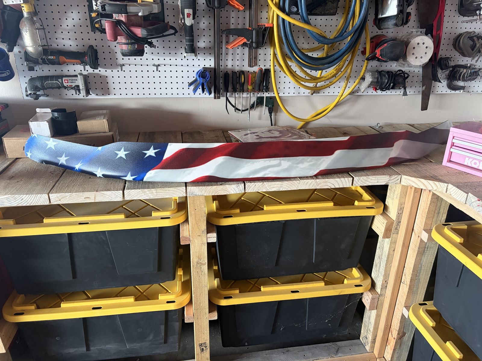 American Flag Printed Wind Deflector for Car/Truck Hood - Patriotic Vehicle Accessory