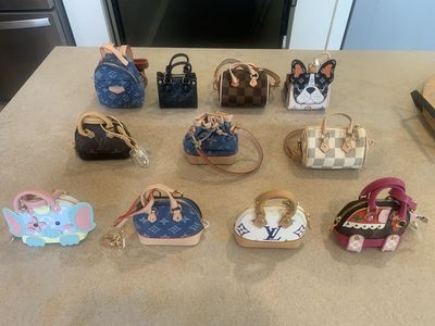 Mini purse charms to hold ear pods or small items or to collect