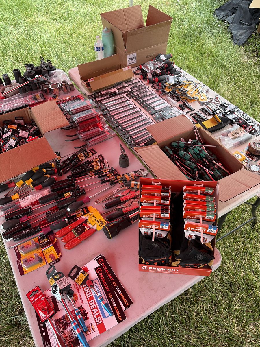 All kinds of new tools for sale$1+ Saturday 18th 8amto5pm