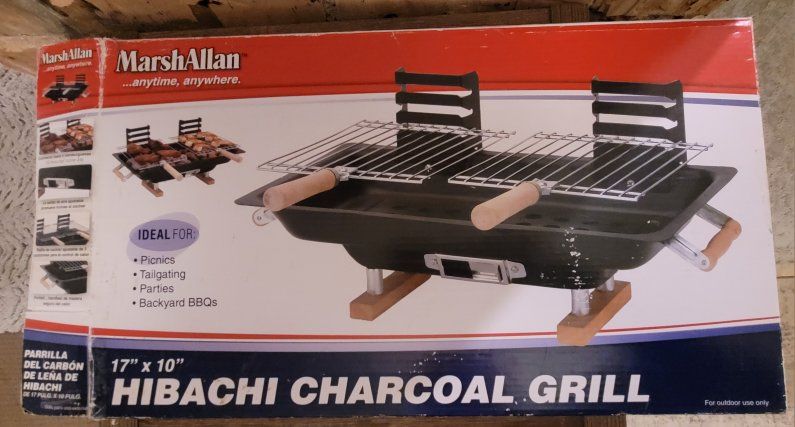 Marsh Allen Hibachi Charcoal Grill 17 x 10