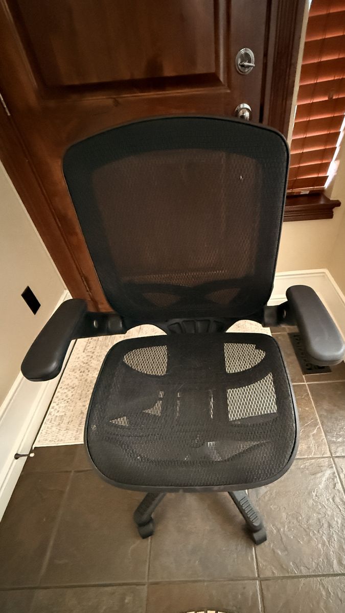 Black Mesh Ergonomic Office Chair with Adjustable Arms