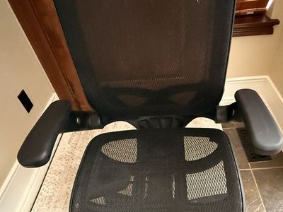 Black Mesh Ergonomic Office Chair with Adjustable Arms