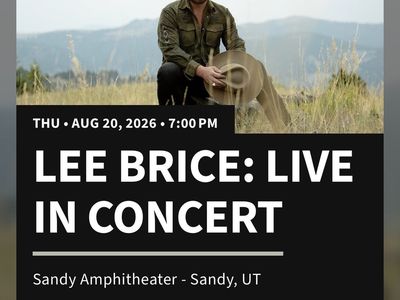 2 Tickets Lee Brice Live- Thursday, August 20, 2026 at Sandy Amphitheater