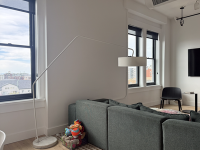 Article - Heron Floor Lamp - White (Mid-Century Modern)