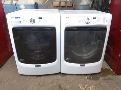 Maytag Maxima front load washer with matched electric dryer.