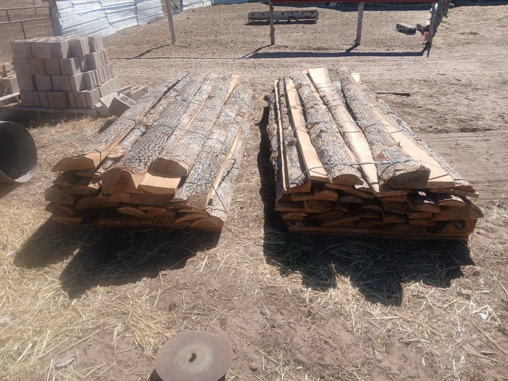 rustic white oak fencing slabs