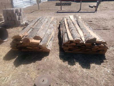 rustic white oak fencing slabs