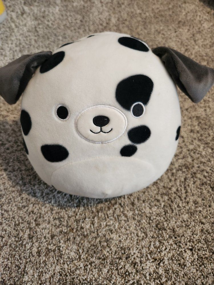 Squishmallows Dalmation Dog Black White Plush Stuffed Animal Toy 7 Inch