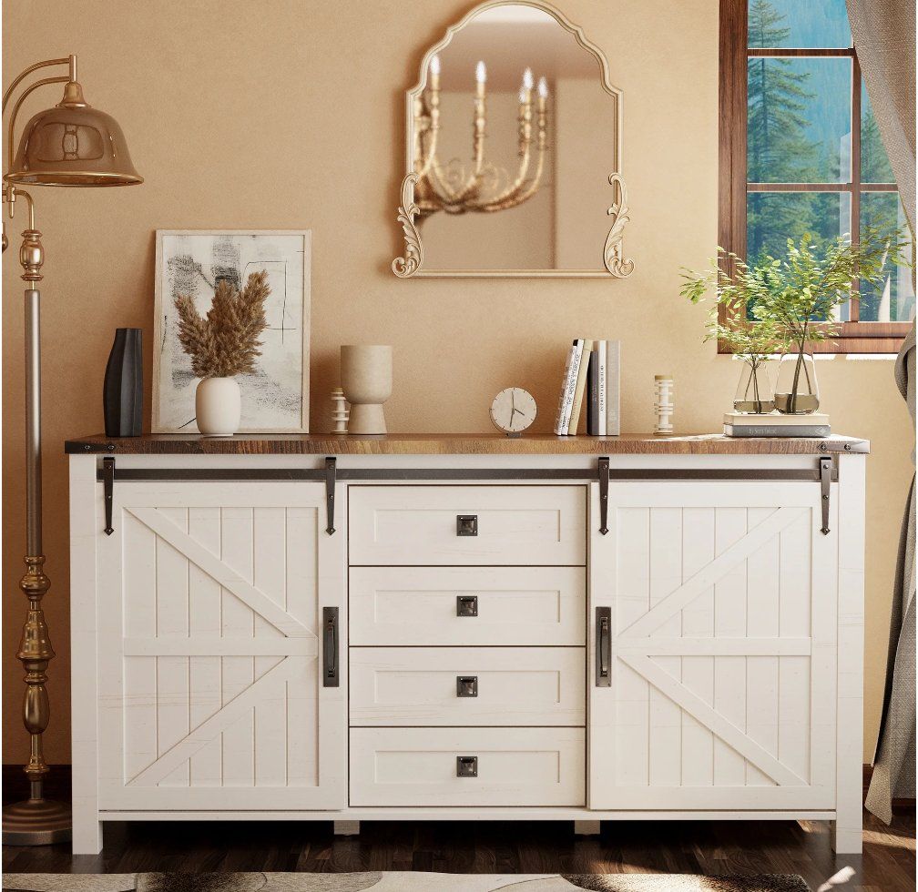 Brand New Farmhouse Style TV Stand Entertainment Center