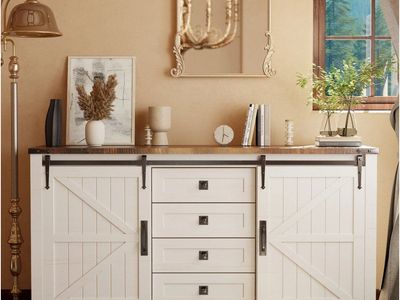 Brand New Farmhouse Style TV Stand Entertainment Center