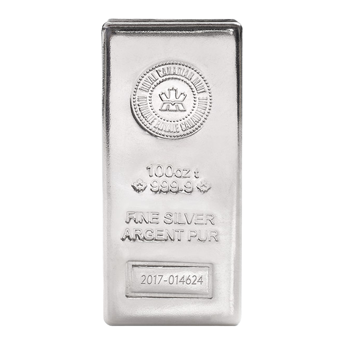 100 oz Silver Bar - Royal Canadian Mint