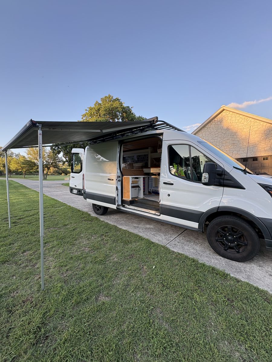 2015 Ford Transit Medium Roof Camper Van – Solar, Roof Rack, Awning, Sink/Pump, etc. – $45,000 OBO