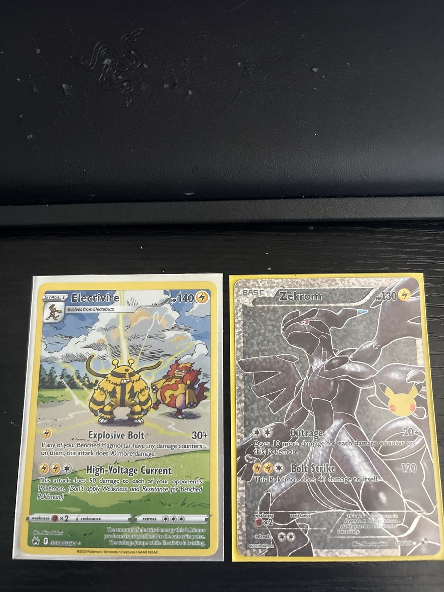 Pokemon Card Lot: Electivire, Zekrom, Pikachu, Galvantula-EX, Zapdos, Magneton, Pachirisu - 7 Cards