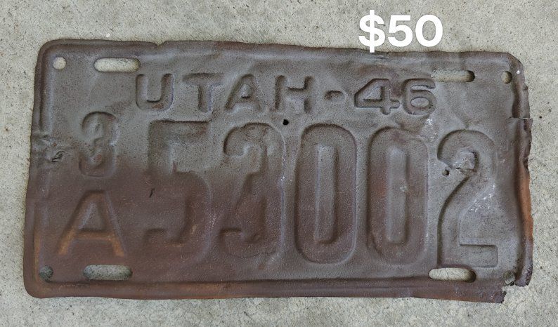 MISC VINTAGE UTAH LICENSE PLATES