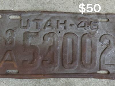 MISC VINTAGE UTAH LICENSE PLATES