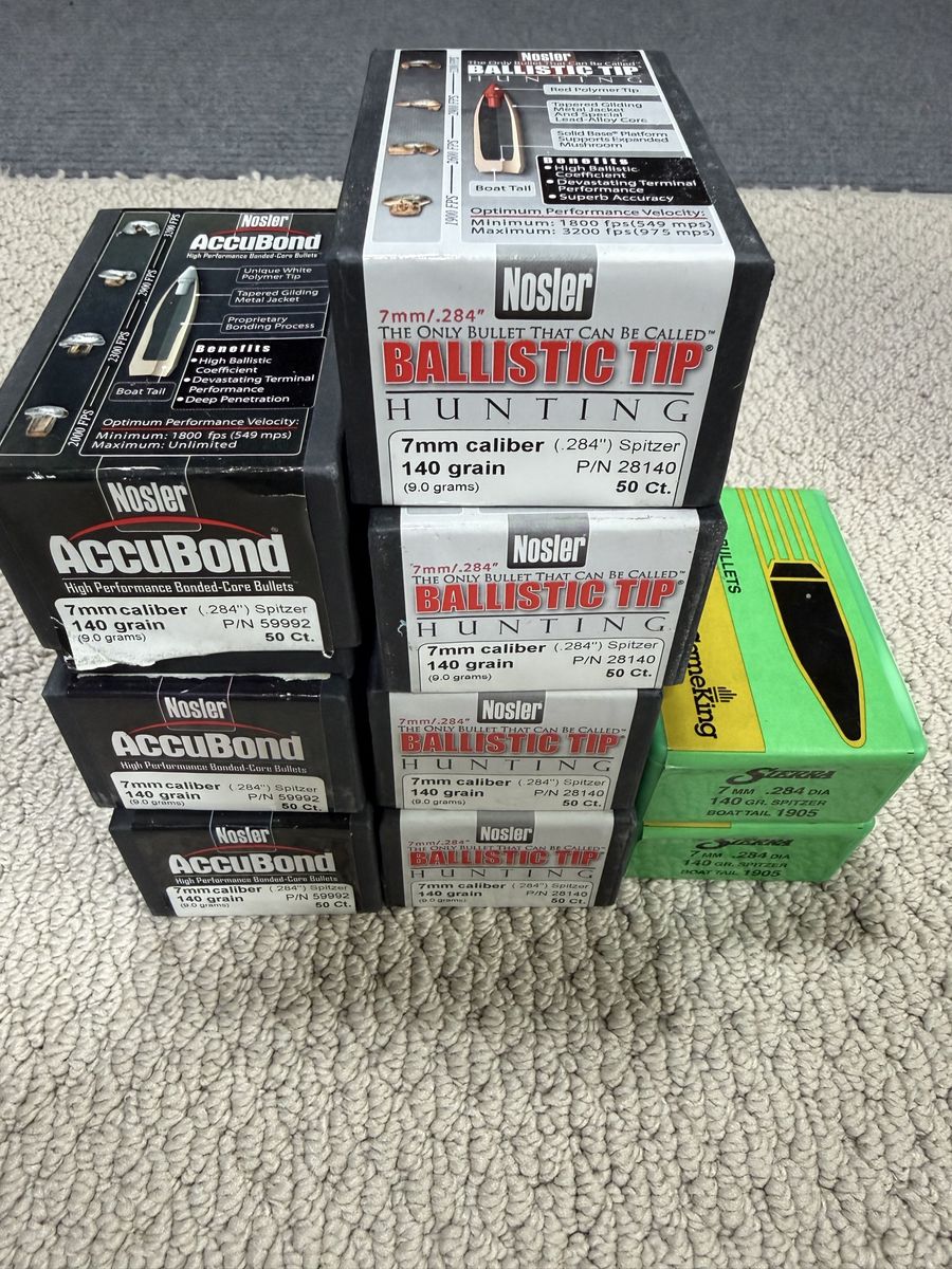 Nosler ballistic tips/Nosler Accubond/Sierra Spitzer 7MM