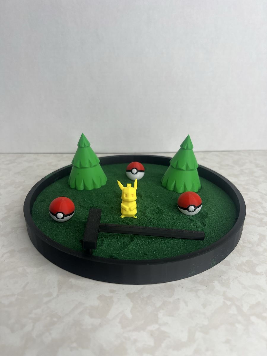 Pokemon Pikachu Zen Garden Kit with Mini Figurines and Rake