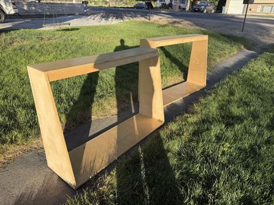 free custom wooden desk shelves with clips for art