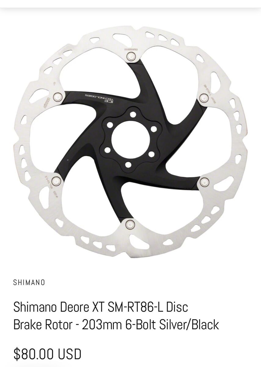 Shimano XT SM-RT86-L Rotor 203mm