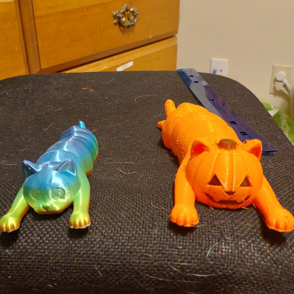 flexi long rainbow and Halloween cats