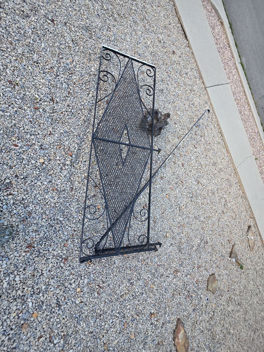 Free Black Wrought Iron railing - Vintage Diamond Mesh Design