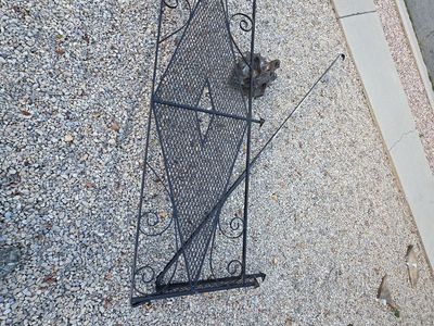 Free Black Wrought Iron railing - Vintage Diamond Mesh Design