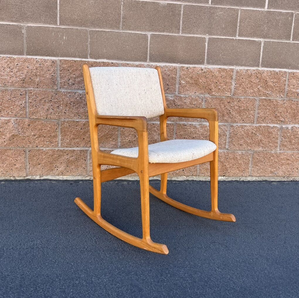Mid Century Danish Modern Teak Rocking Chair