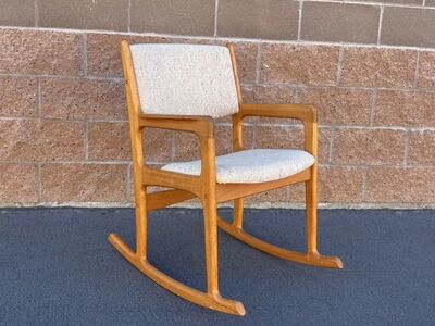 Mid Century Danish Modern Teak Rocking Chair