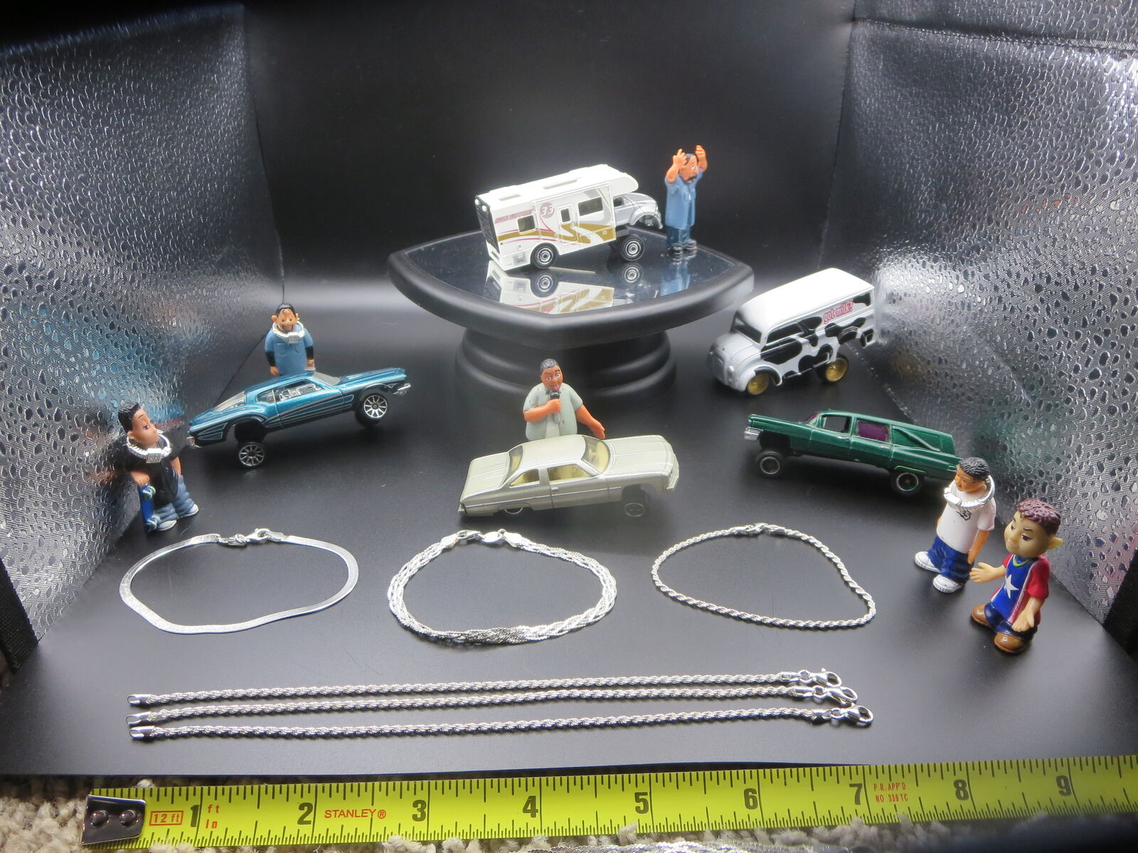 Beautiful ladies 7" sterling silver braclets Herringbone Braided Rope