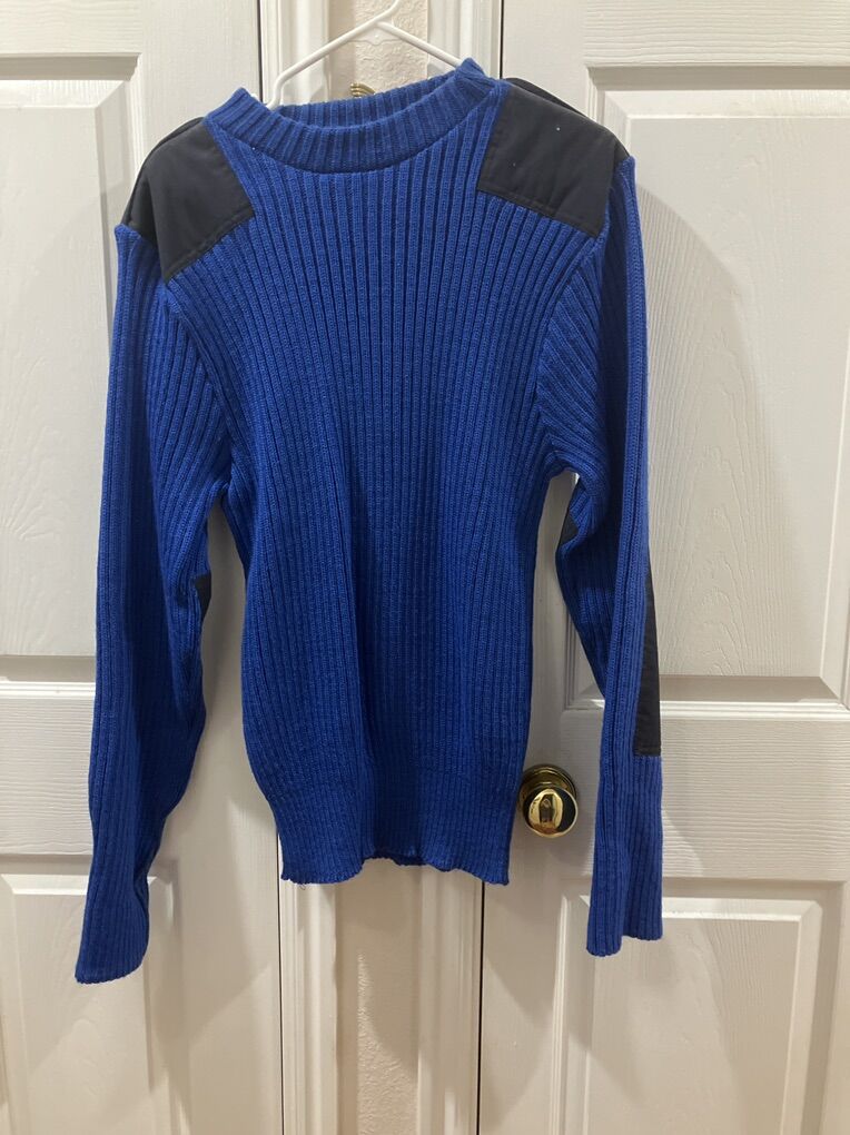 Blue English Commando Sweater Size Large