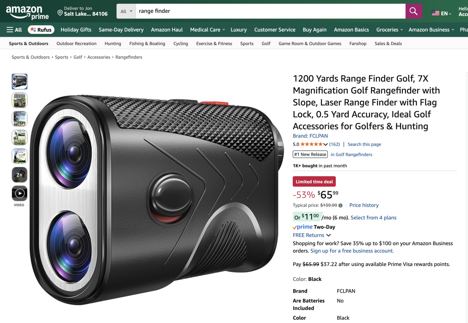 Golf Range finder - Reviewed Product form Amazon - 50% off