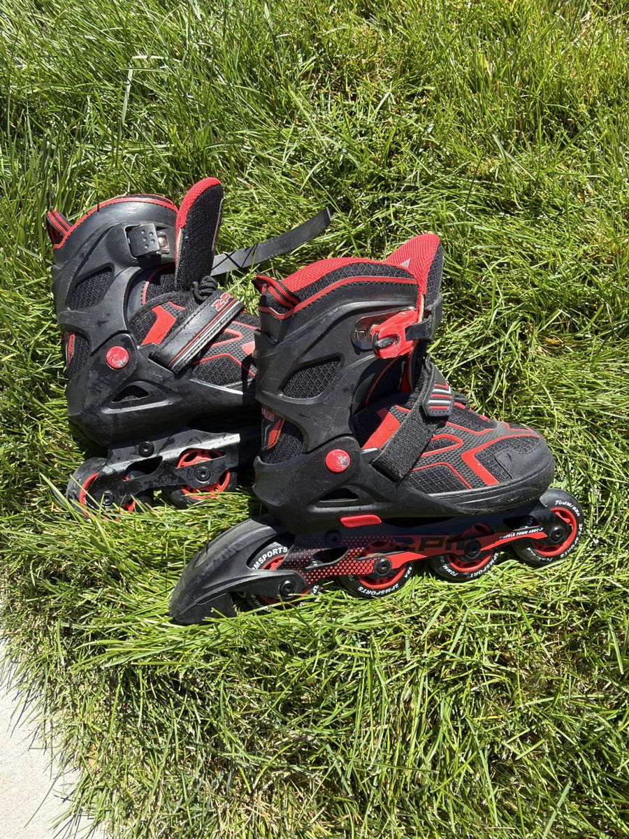 Toddler Adjustable Roller Blades (Size 1Y–4Y) Black/Red