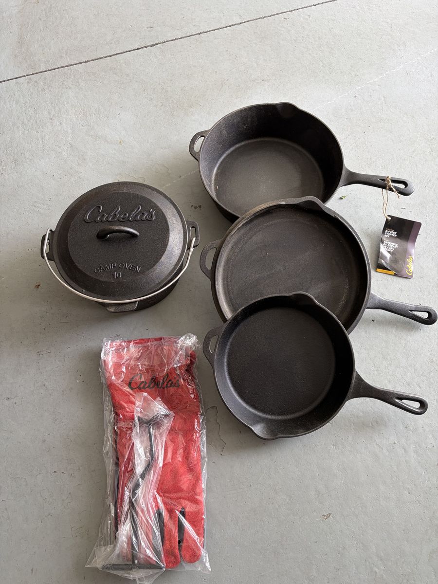 Cabelas 5 piece cast iron starter set