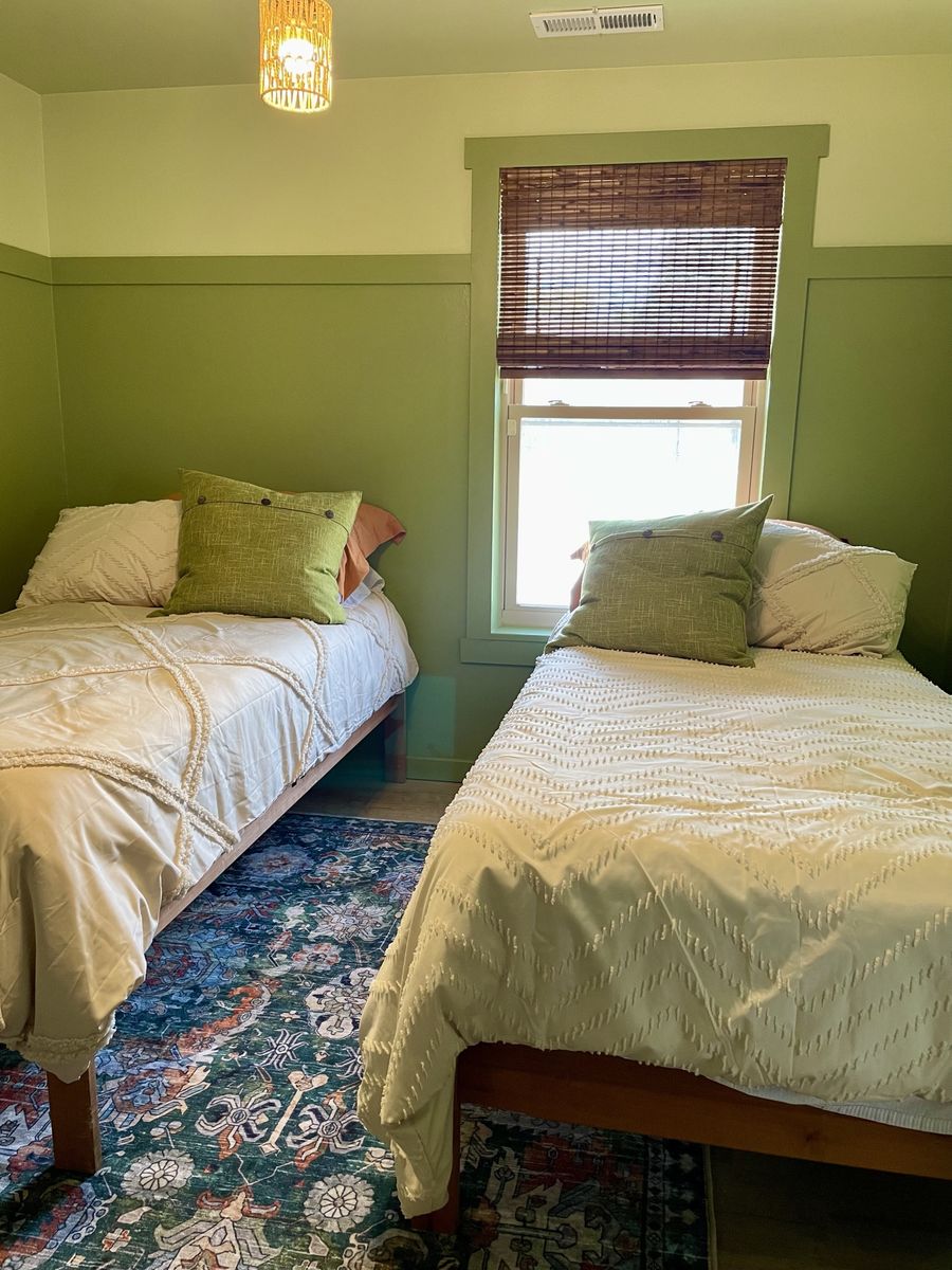 Pair of Twin Beds with wood frames
