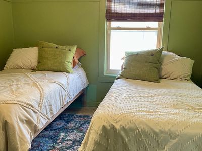 Pair of Twin Beds with wood frames