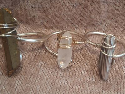 Semi Prescious Stone rings Hand made