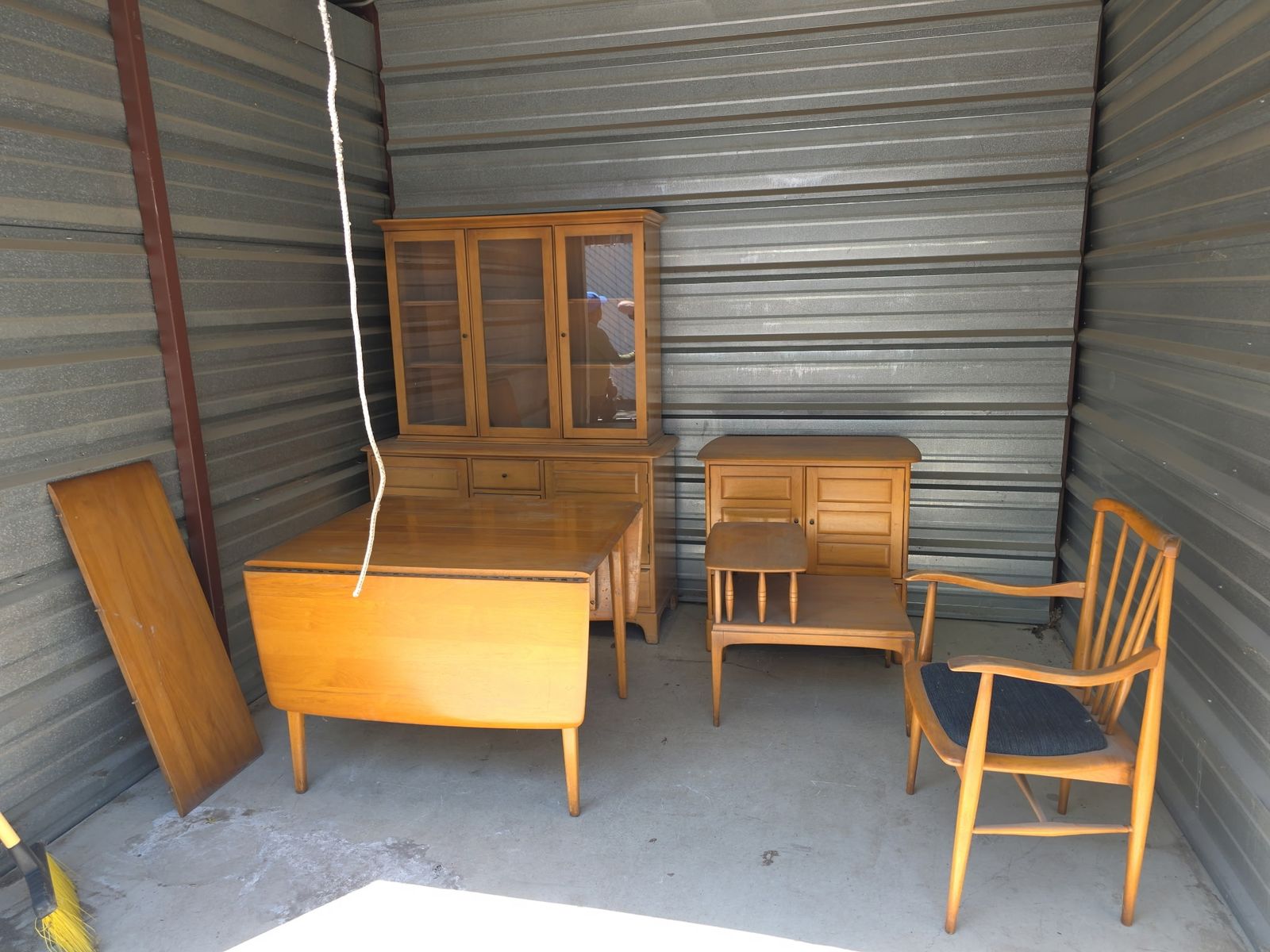 Vintage Pecan Furniture Co. Drop-leaf Table, China Cabinet and Other Pieces