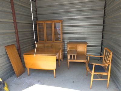 Vintage Pecan Furniture Co. Drop-leaf Table, China Cabinet and Other Pieces