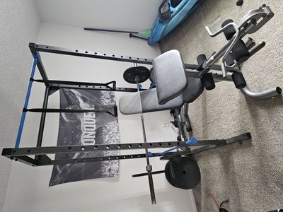 power cage with bar and plates