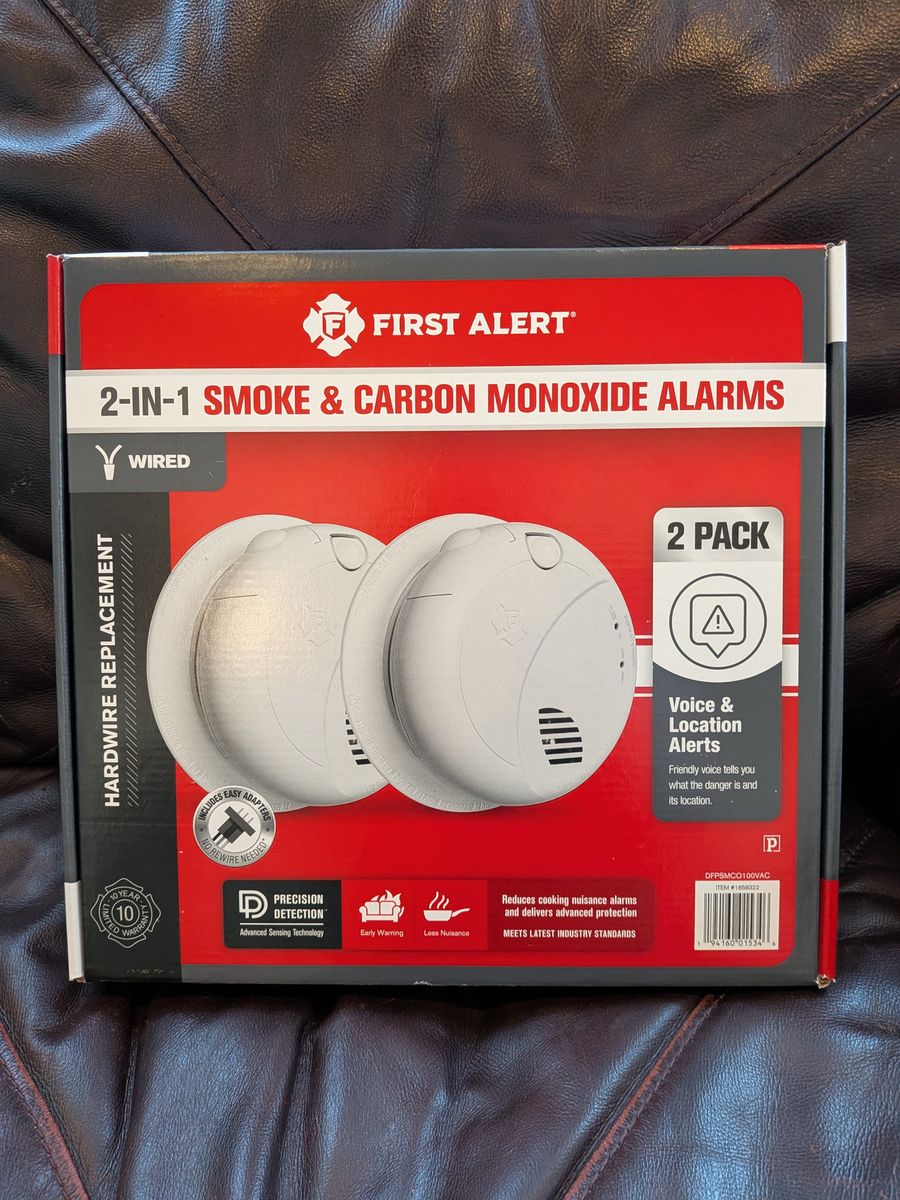 Wired Smoke and Carbon Monoxide Alarm - ONE ONLY
