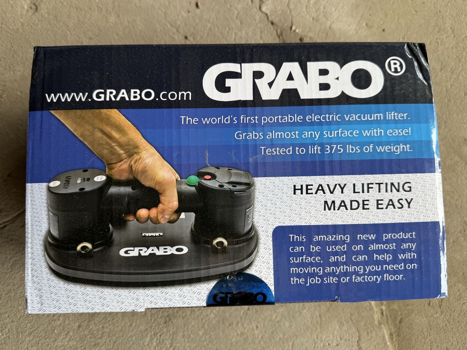 Grabo heavy lifting assistance