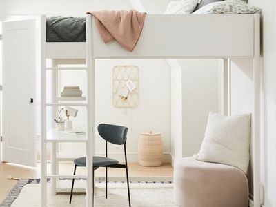 West Elm Loft Bed (Full) w/ Desk & Shelving (Retail $1500)