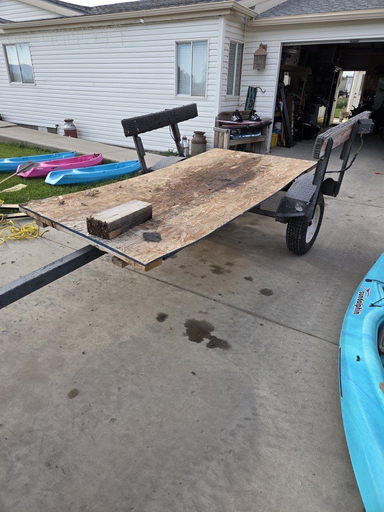 Used Utility Trailer for Kayaks/Small Boats - Needs New Wood Decking