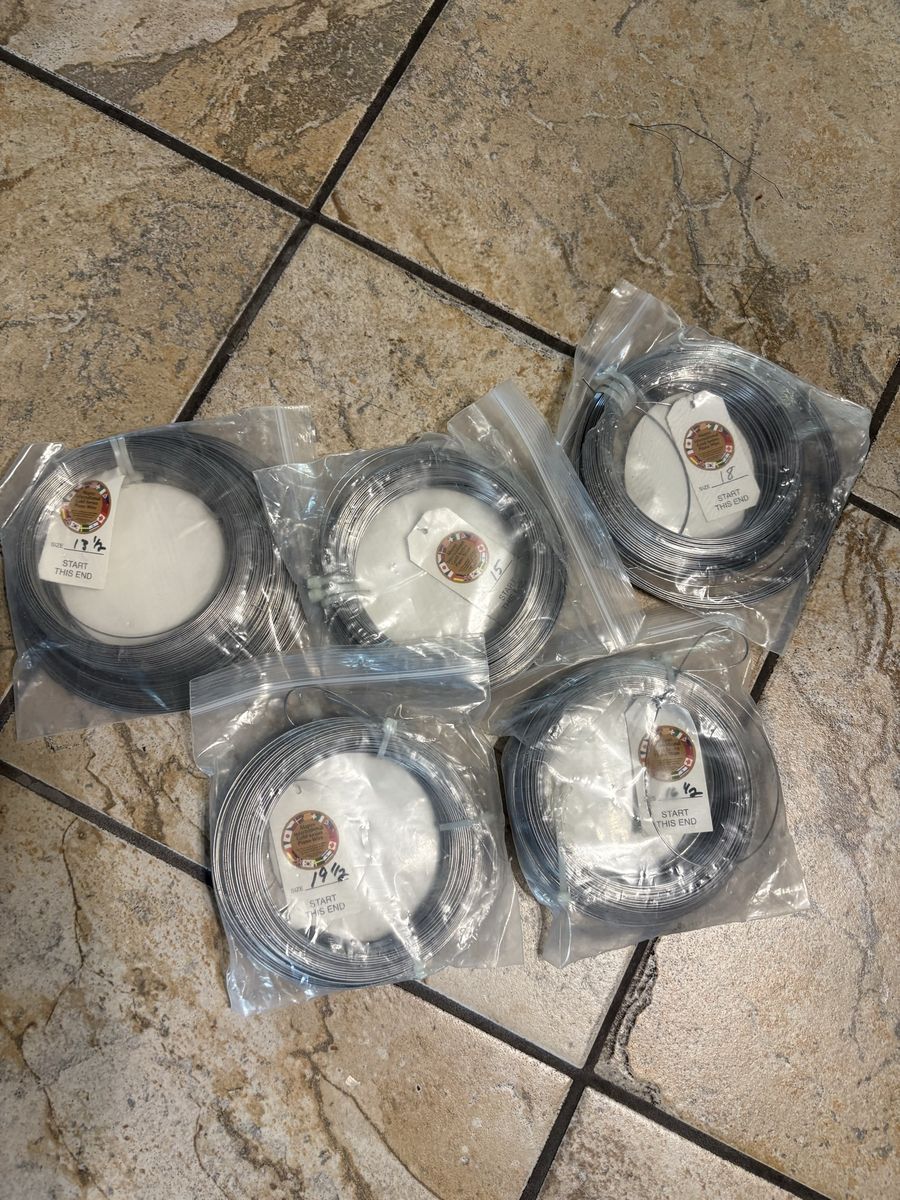 Mapes International Gold Series Piano Wire Coils Lot of 5 Assorted Sizes