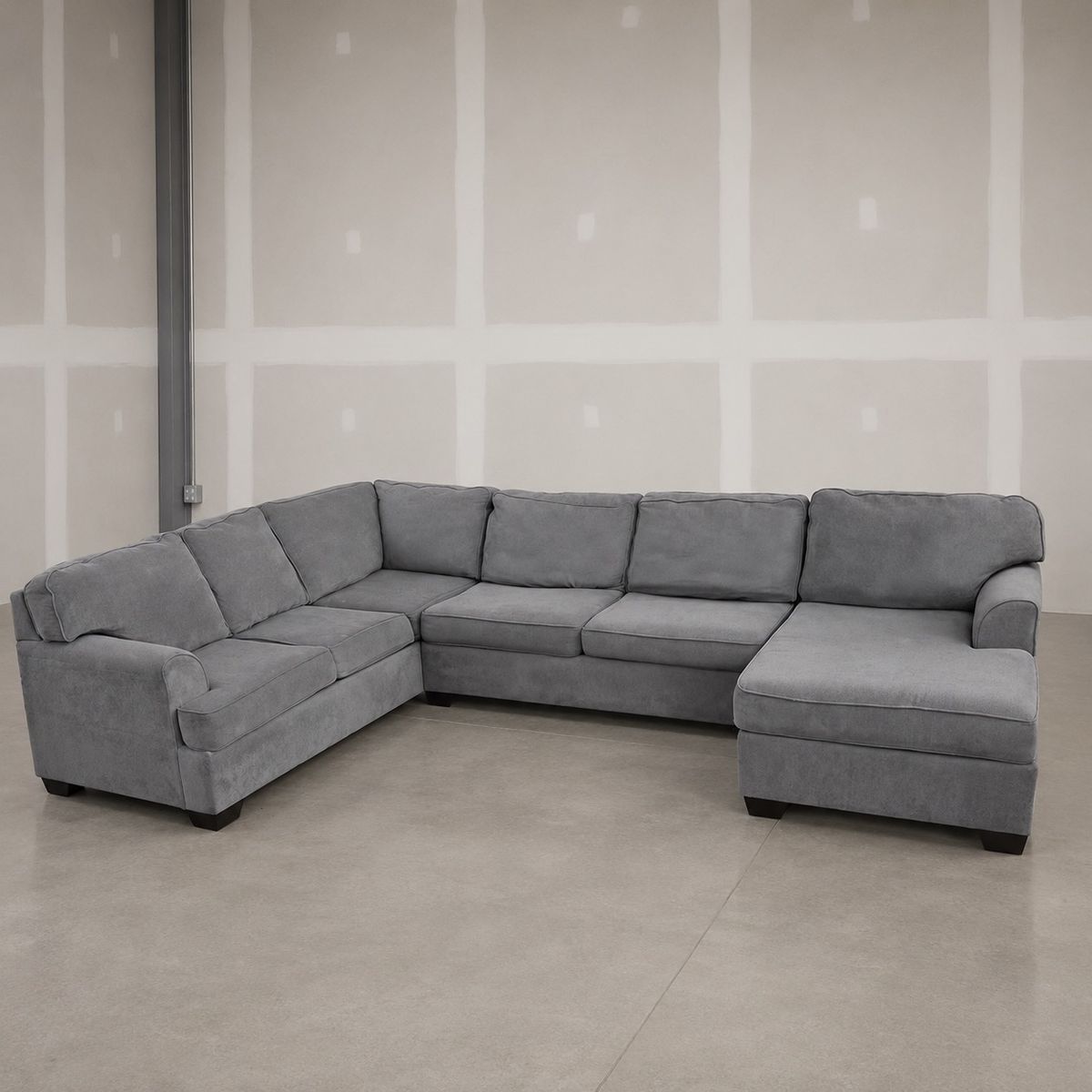 Large Dark Gray Sectional Couch - Free Delivery