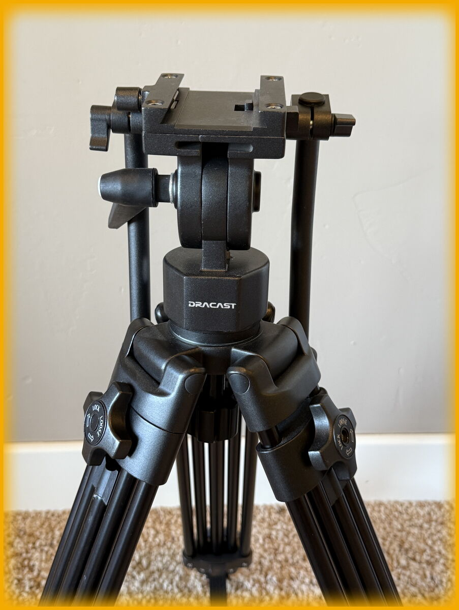 Dracast Studio Prompter /  High Quality Camera Tripod + Travel Bag with Shoulder Strap