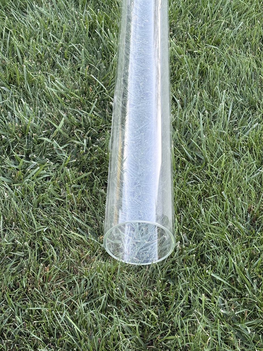 Clear glass Tube 6”x49”