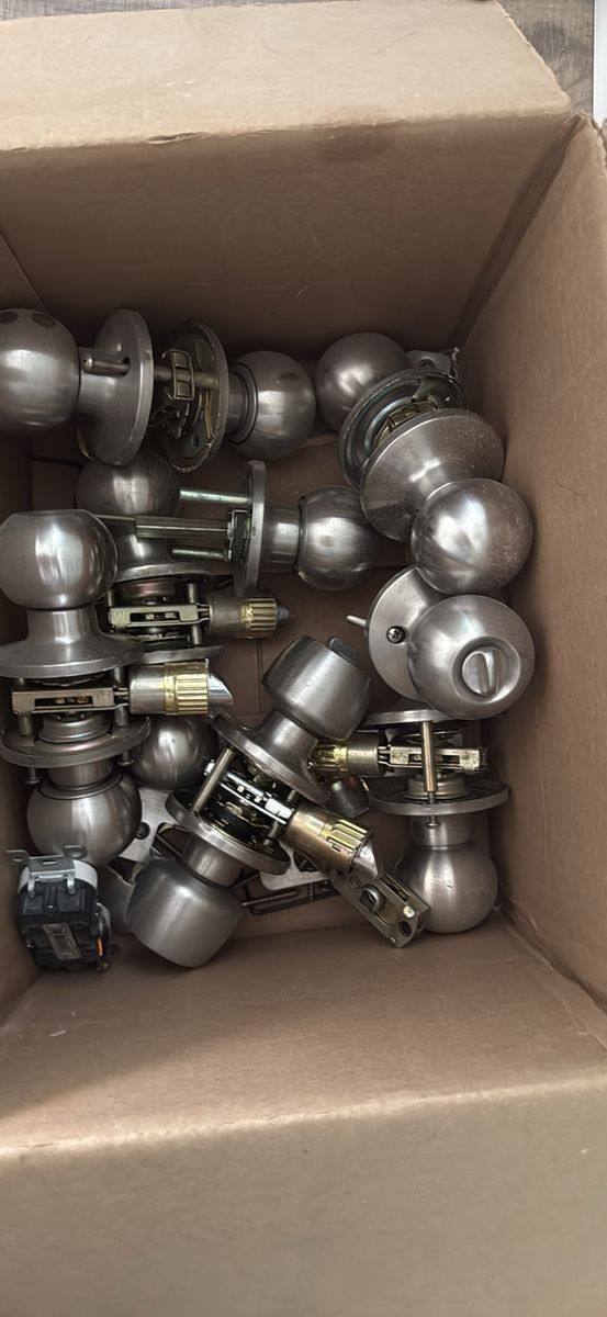 Stainless steel door handles knobs lot