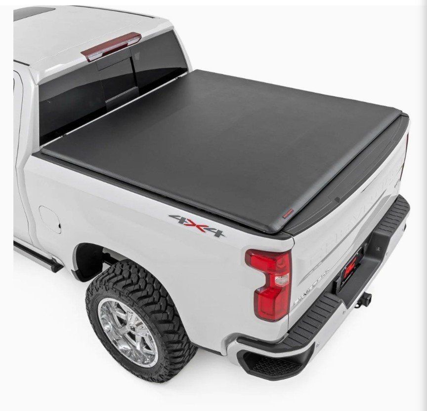 Rough Country Soft Roll Up Tonneau Cover for Chevy Silverado 1500 & GMC Sierra 1500 (2019–2026) Short Bed 5'10"