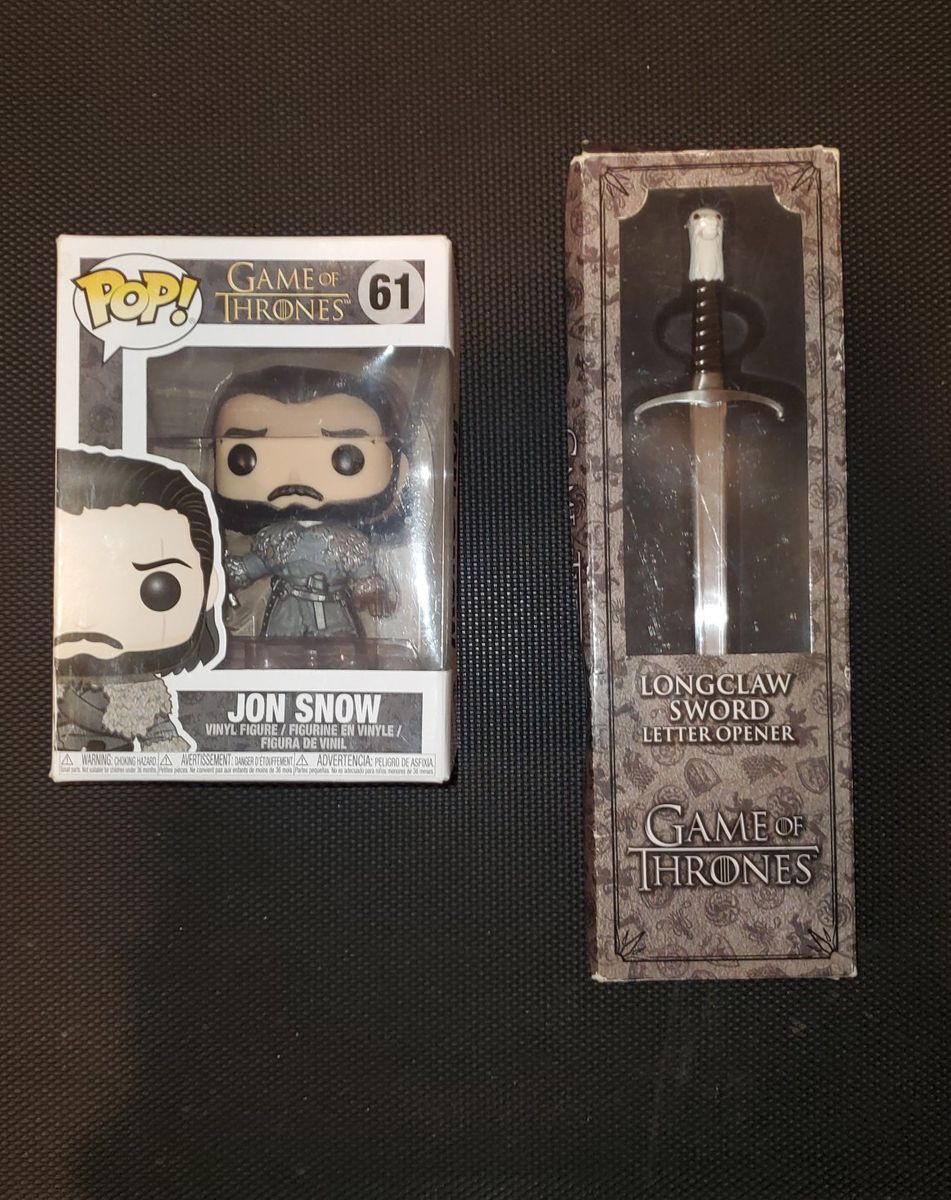 Game of Thrones Jon Snow Funko Pop #61 & Longclaw Sword Letter Opener Set